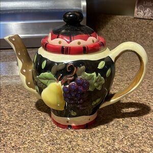 Bella casa by Ganz Fruit-Themed Ceramic Teapot